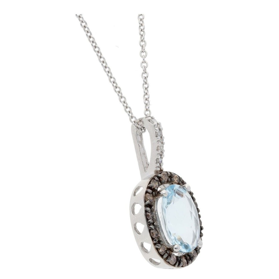 Gem Shopping Effy Aquamarine And Diamond Pendant In 14K | Aquamarine