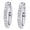 Gem Shopping Cirari Couture Diamond Small Hoop Earrings In 14K White Gold | Diamond