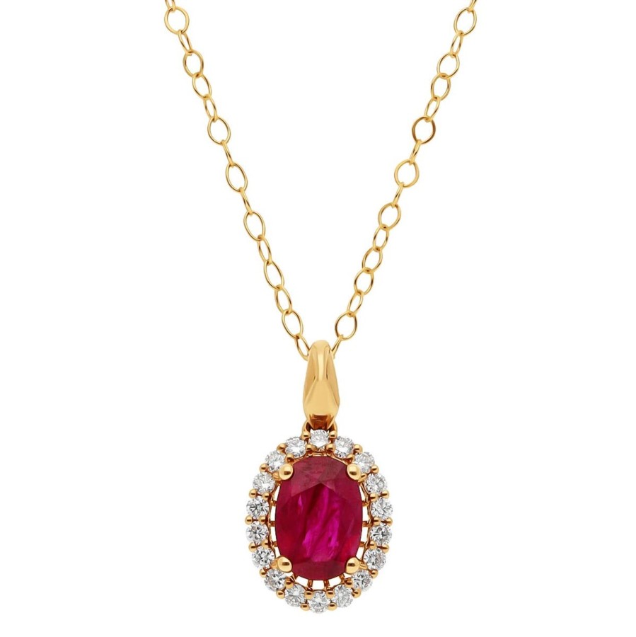 Gem Shopping Cut By Ben Ruby And Diamond Pendant In 18K | Ruby