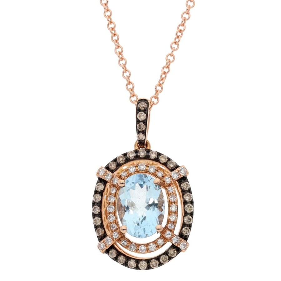 Gem Shopping Effy Aquamarine And Diamond Pendant In 14K | Aquamarine