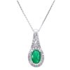 Gem Shopping Emerald And Diamond Pendant In 14K | Emerald