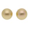 Gem Shopping Cut By Ben South Sea Cultured Pearl Stud Earrings In 14K Yellow Gold | Pearl