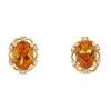 Gem Shopping Cirari Couture Jewels Citrine And Diamond Stud Earrings In 14K Yellow Gold | Citrine