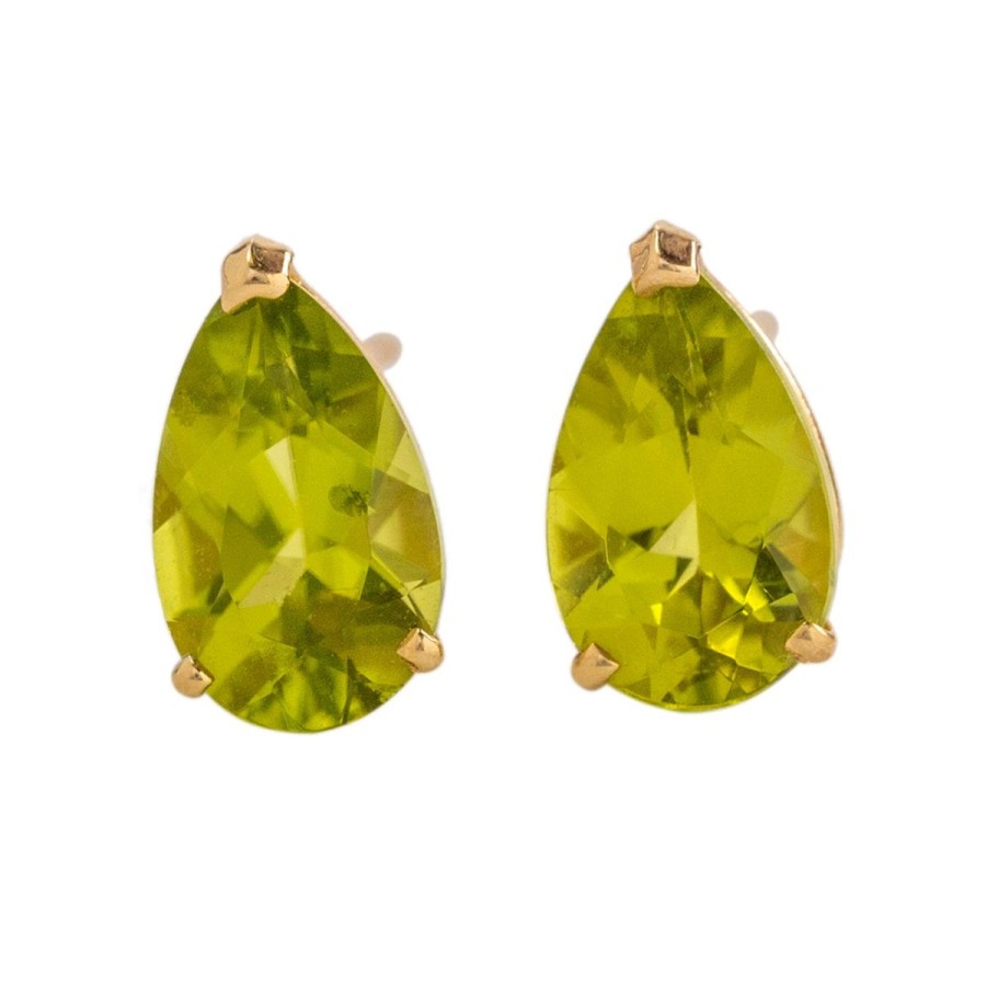 Gem Shopping Cut By Ben Peridot Earrings In 14K | Peridot