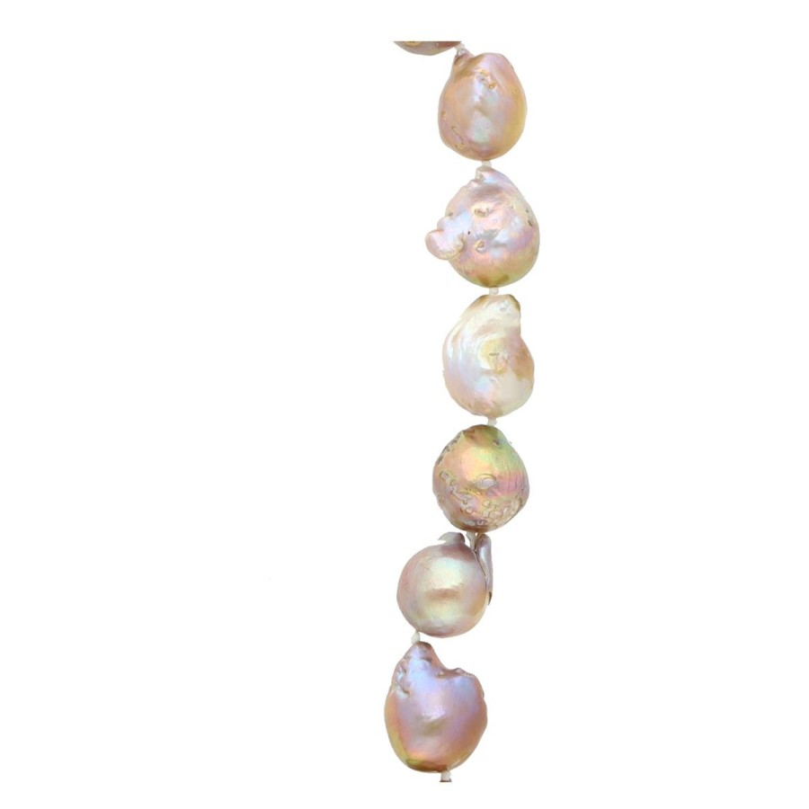 Gem Shopping Cut By Ben Baroque Pearl Necklace In Metal | Pearl