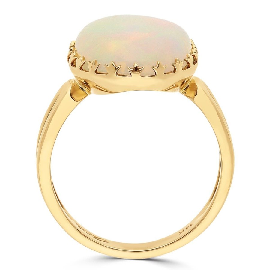 Gem Shopping Opal Ring In 14K Yellow Gold | Opal