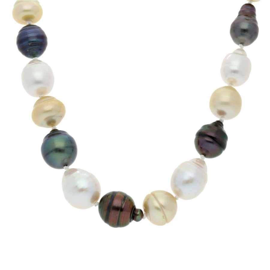 Gem Shopping Cut By Ben Cultured South Sea Pearl Necklace In Sterling Silver | Pearl