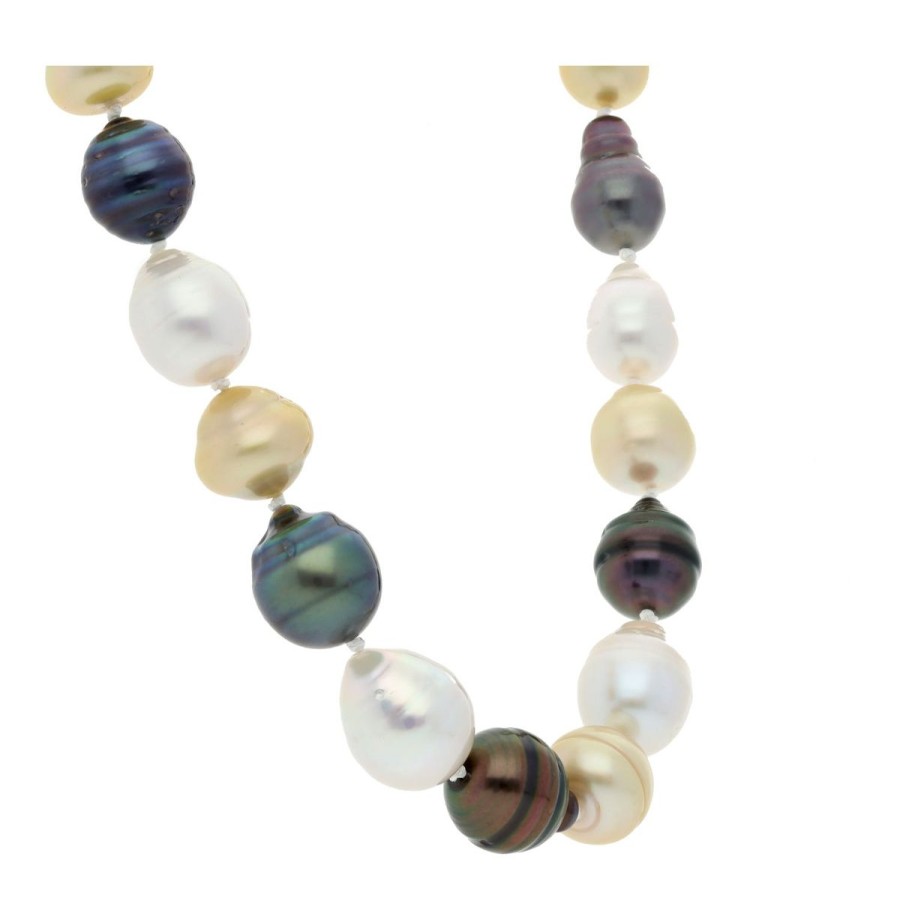 Gem Shopping Cut By Ben Cultured South Sea Pearl Necklace In Sterling Silver | Pearl