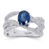 Gem Shopping Effy Sapphire And Diamond Ring In 14K | Sapphire