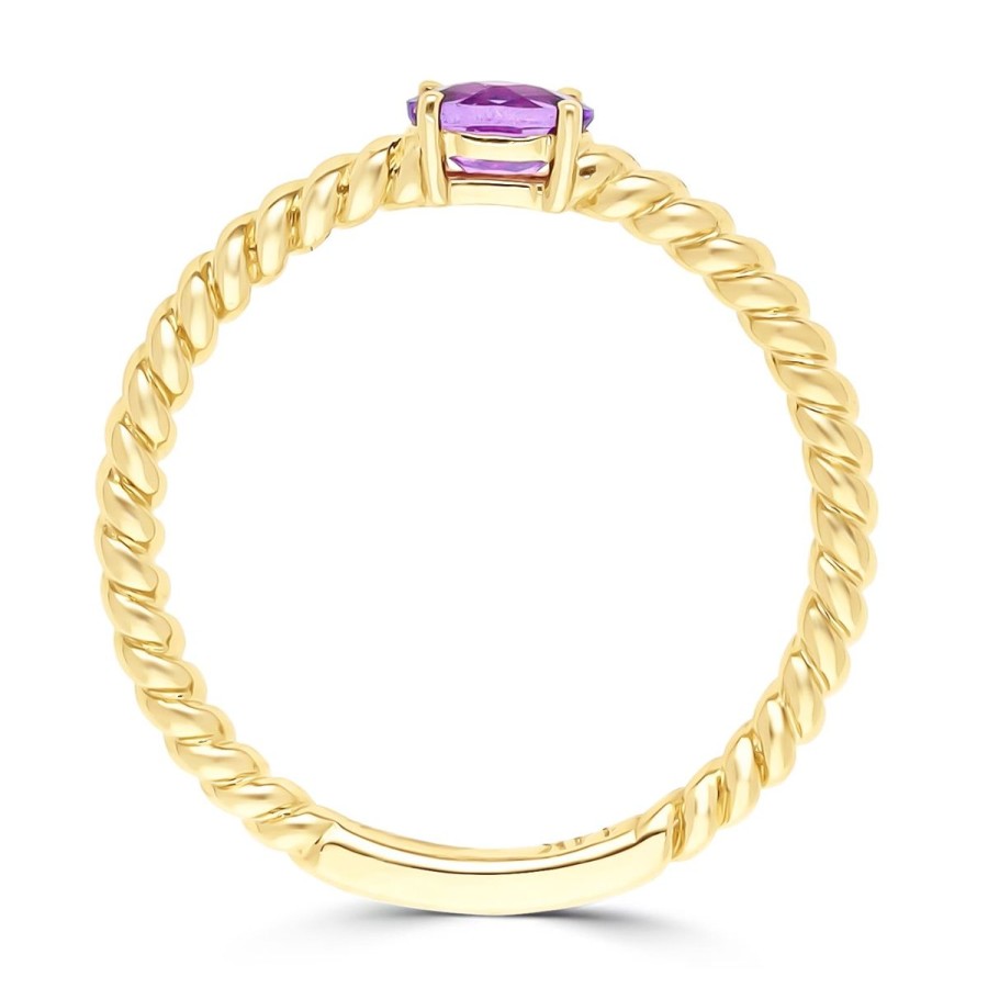 Gem Shopping Amethyst Band Ring In 14K | Amethyst