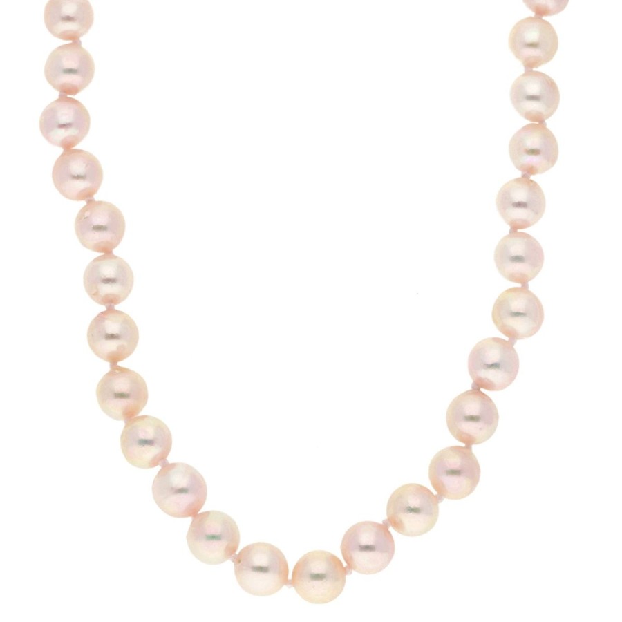 Gem Shopping Aquarian Pearls Akoya Cultured Pearl Necklace In Silver | Pearl