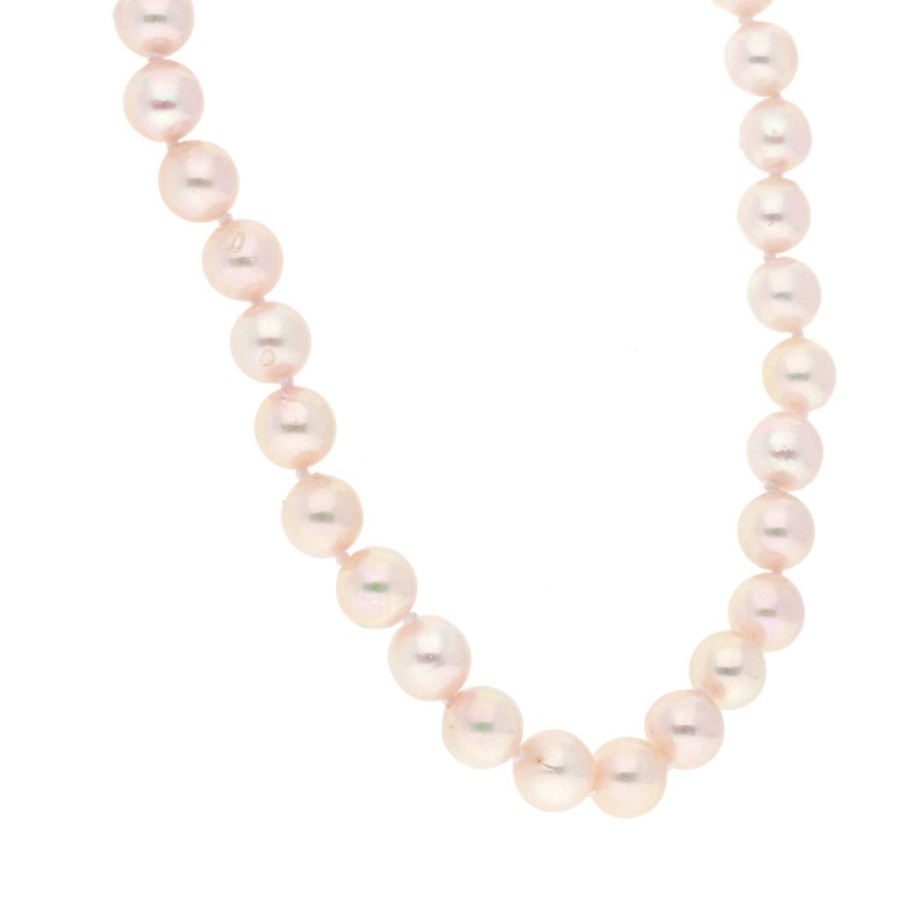 Gem Shopping Aquarian Pearls Akoya Cultured Pearl Necklace In Silver | Pearl