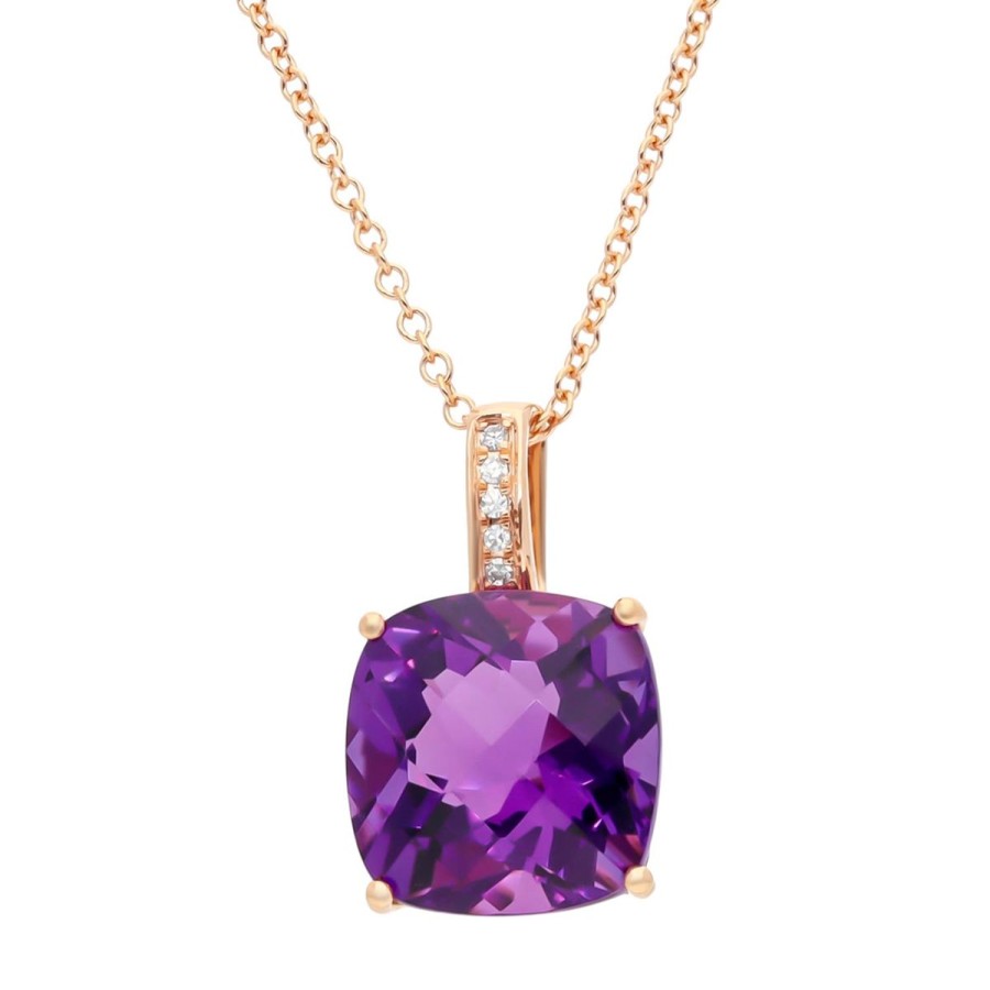 Gem Shopping Effy Amethyst And Diamond Pendant In 14K | Amethyst