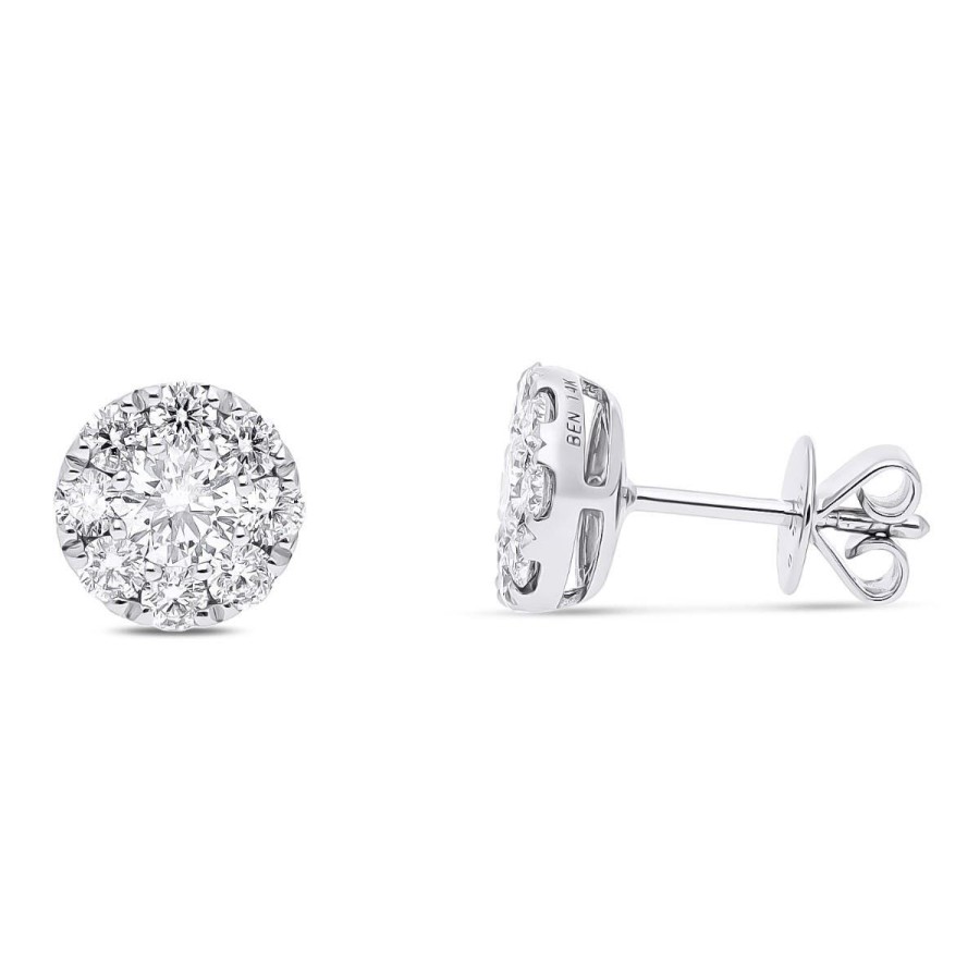 Gem Shopping Diamond Stud Earrings In 14K | Diamond