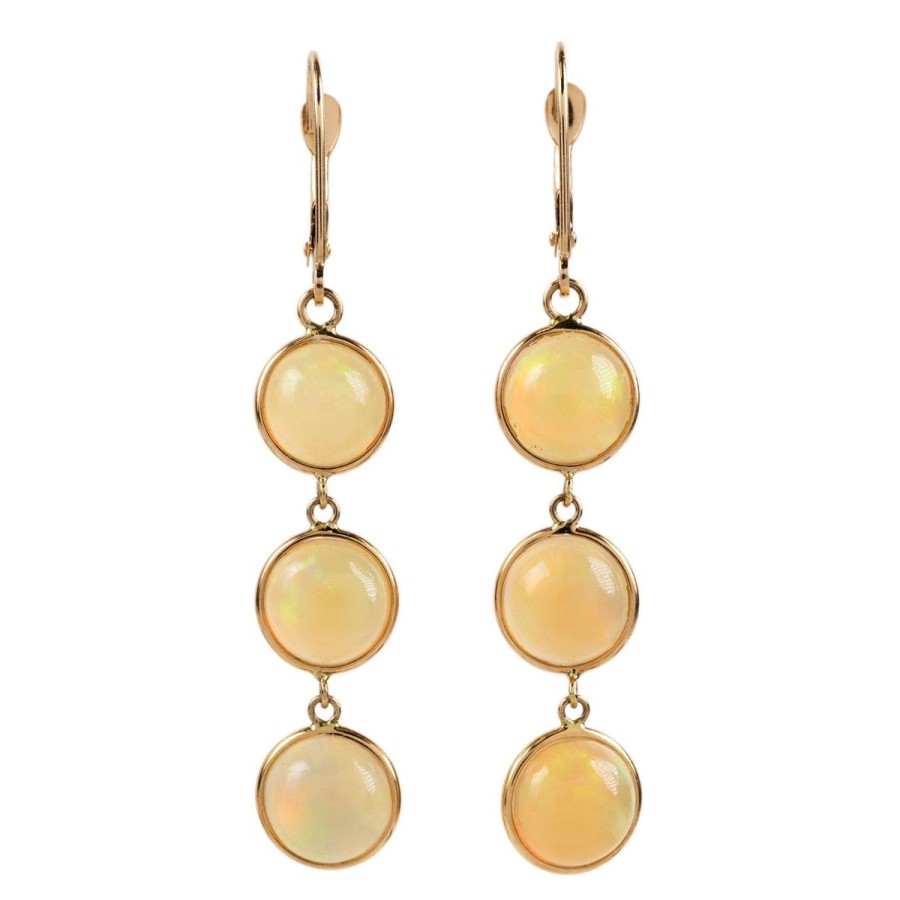 Gem Shopping Cut By Ben Opal Earrings In 14K | Opal