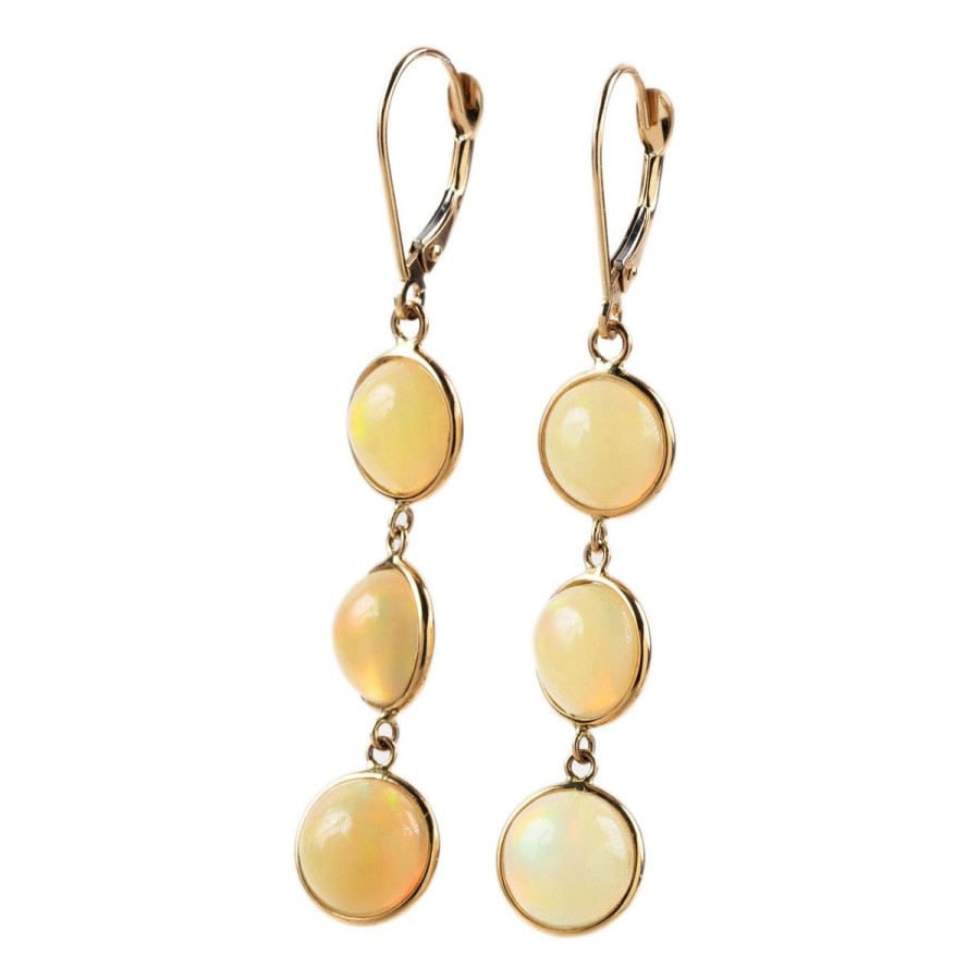 Gem Shopping Cut By Ben Opal Earrings In 14K | Opal