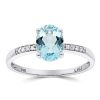 Gem Shopping Lali Jewels Aquamarine And Diamond Ring In 14K White Gold | Aquamarine