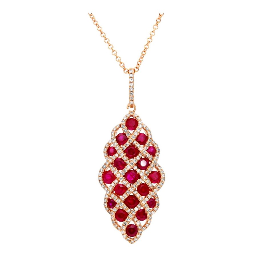 Gem Shopping Effy Ruby And Diamond Pendant In 14K | Ruby