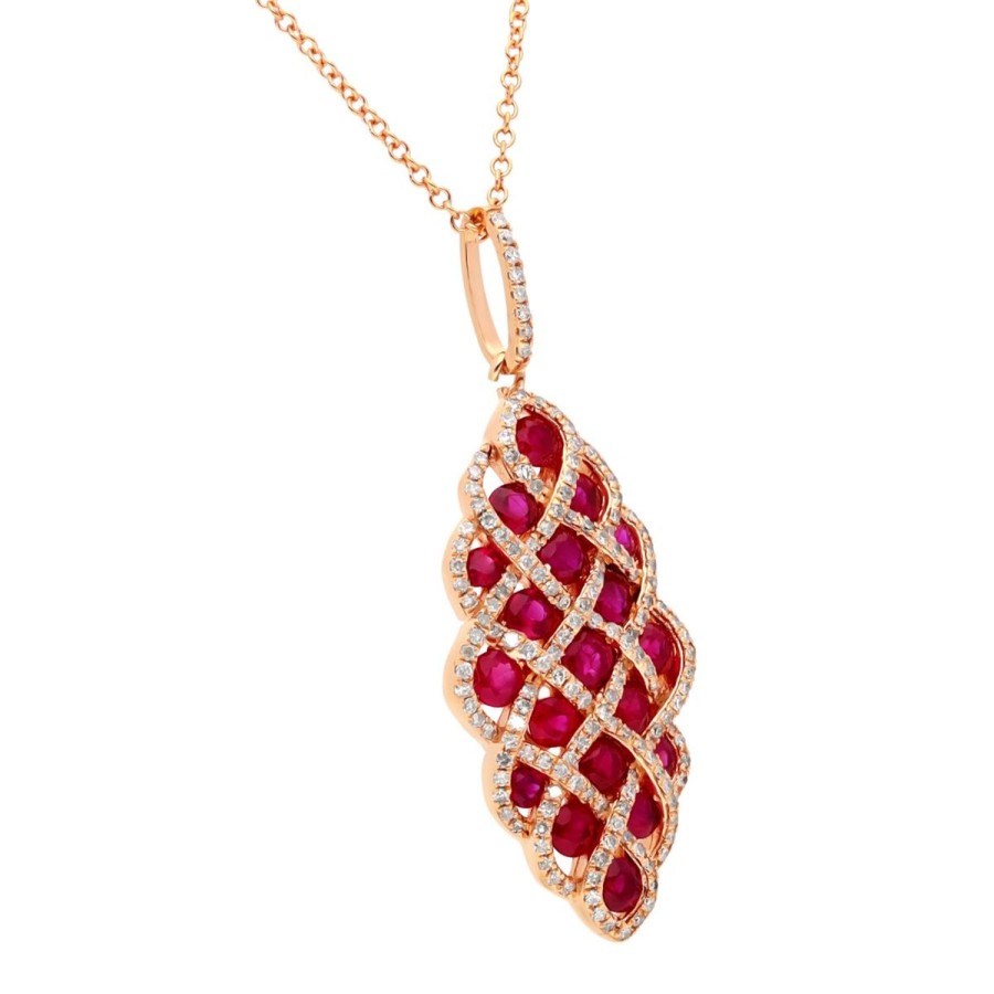 Gem Shopping Effy Ruby And Diamond Pendant In 14K | Ruby