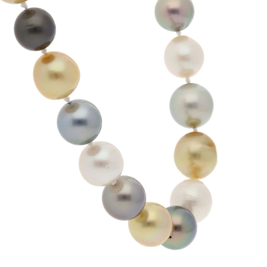 Gem Shopping Cut By Ben Cultured South Sea Pearl Necklace In Sterling Silver | Pearl