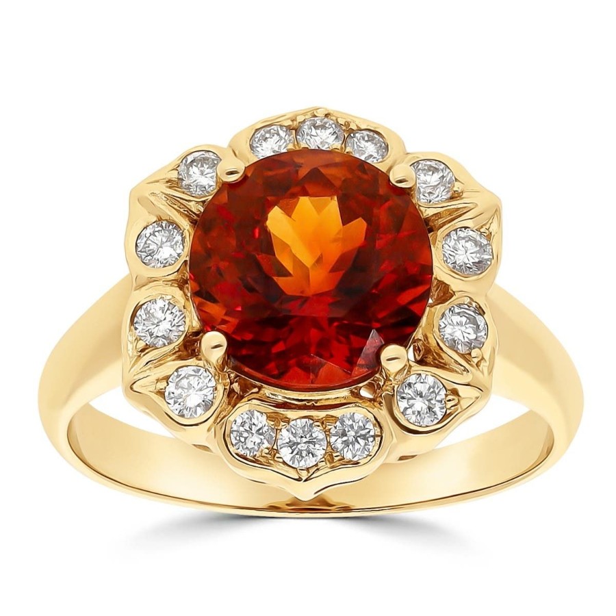 Gem Shopping Citrine And Diamond Ring In 14K | Citrine