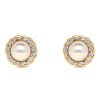 Gem Shopping Cut By Ben Mabe Pearl And Diamond Earrings In 14K | Pearl