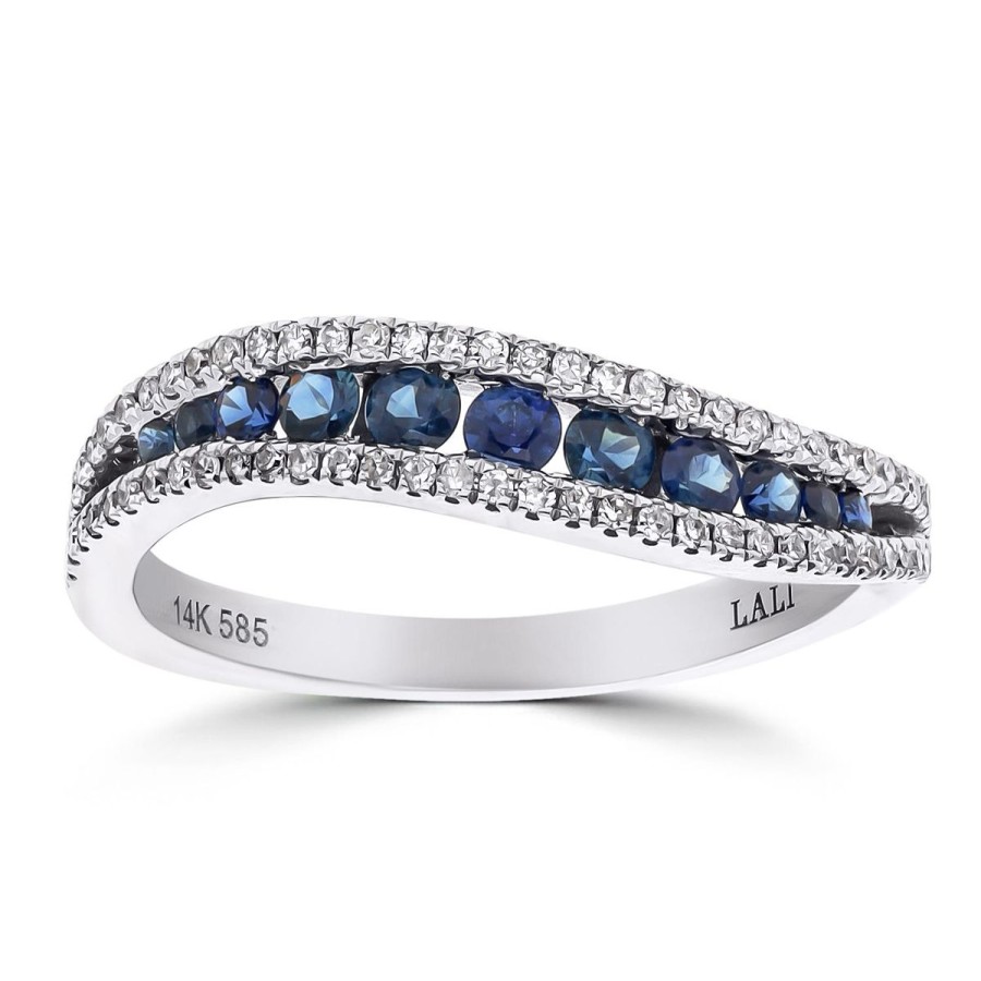 Gem Shopping Sapphire And Diamond Ring In 14K | Sapphire