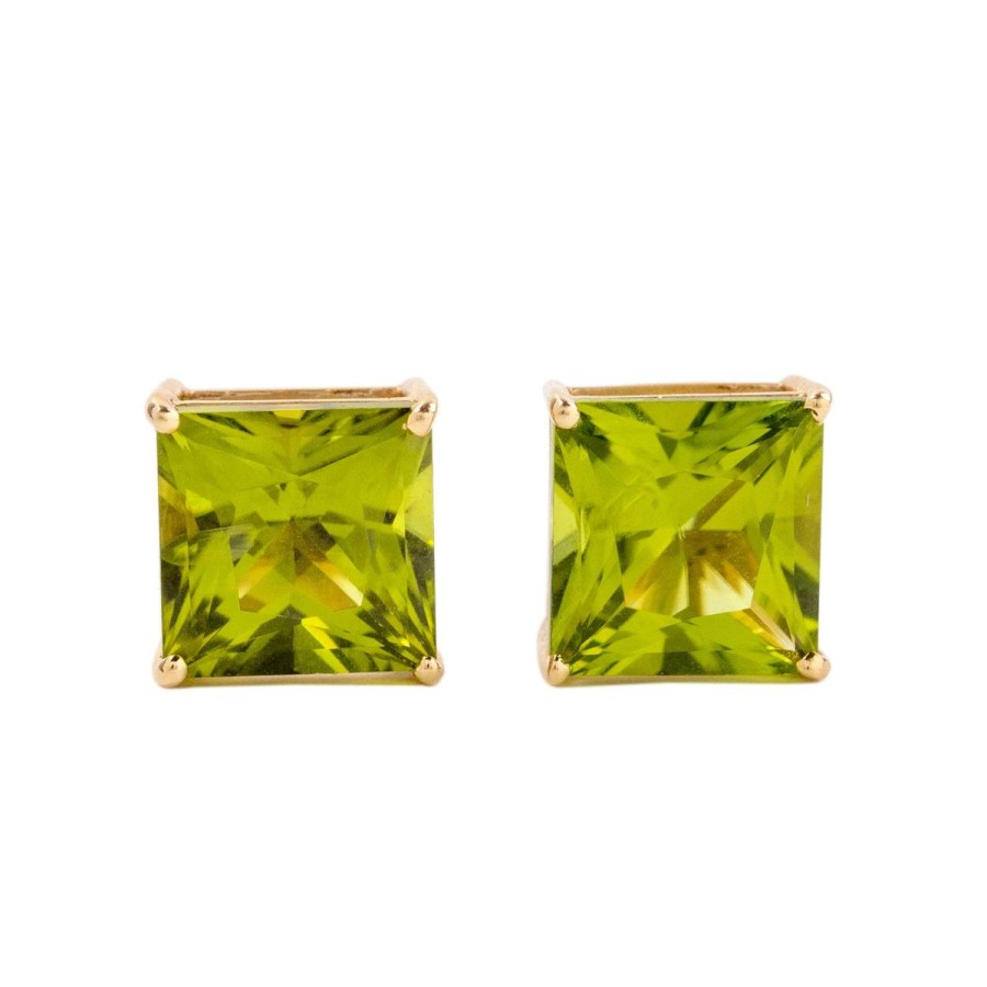 Gem Shopping Cut By Ben Peridot Earrings In 14K | Peridot