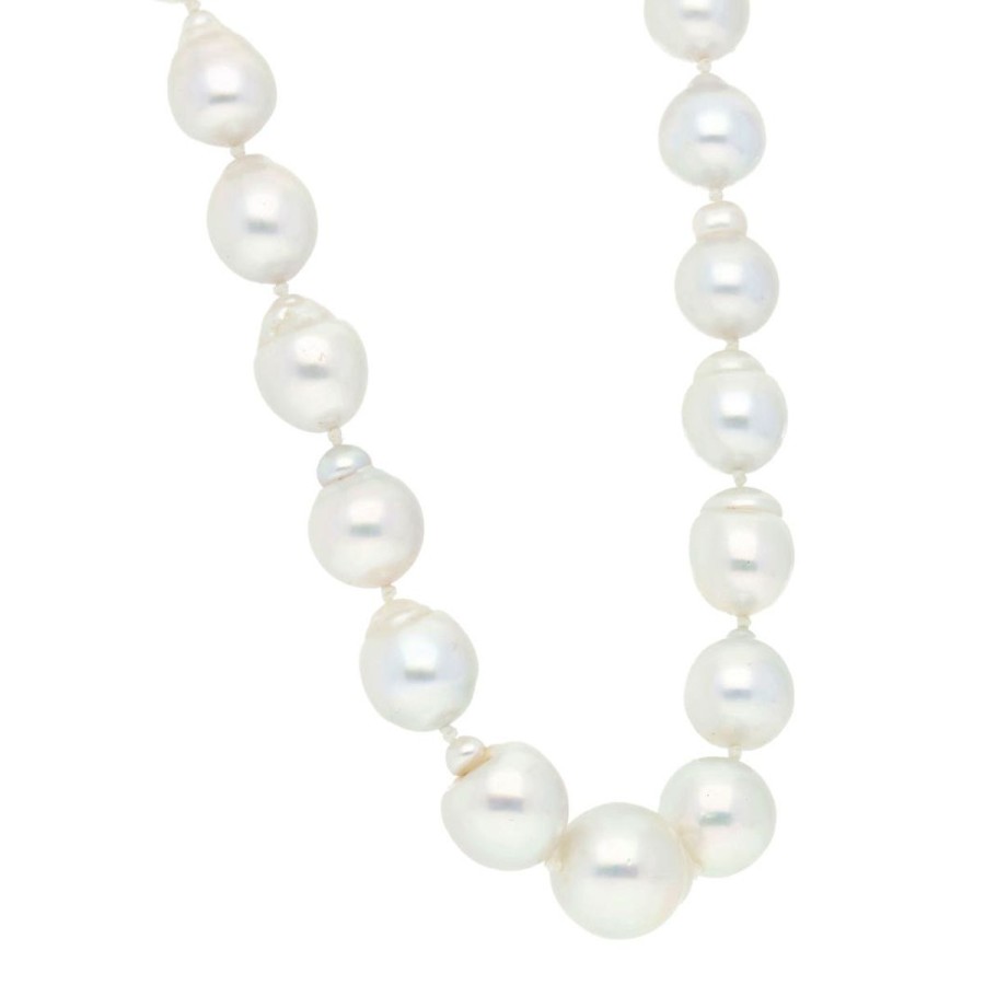 Gem Shopping Cultured South Sea Pearl Necklace In Vermeil | Pearl