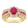 Gem Shopping Cirari Couture Jewels Ruby And Diamond Ring In 18K | Ruby