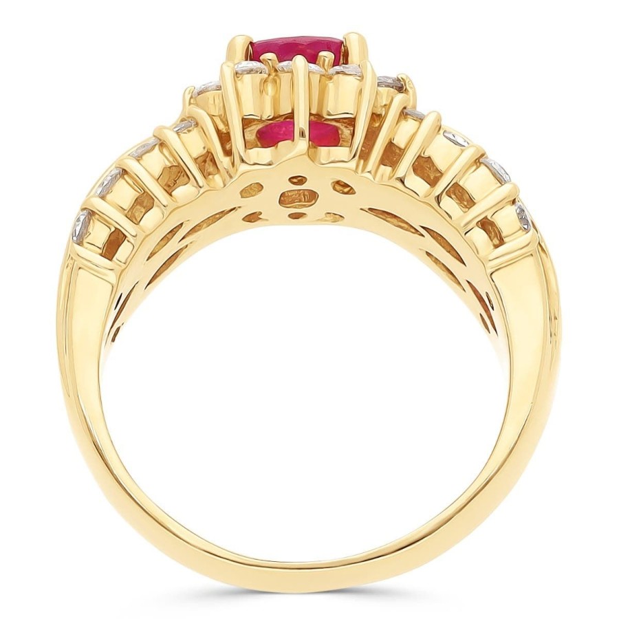 Gem Shopping Cirari Couture Jewels Ruby And Diamond Ring In 18K | Ruby