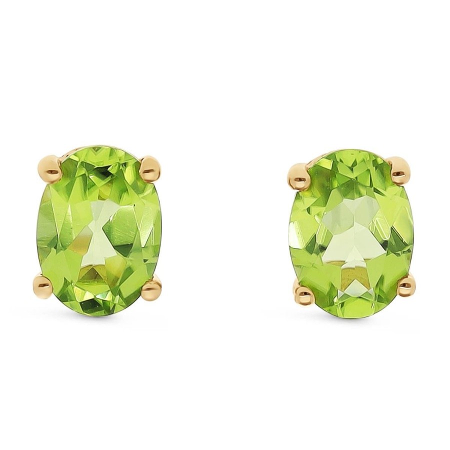 Gem Shopping Lali Jewels Peridot Stud Earrings In 14K Yellow Gold | Peridot