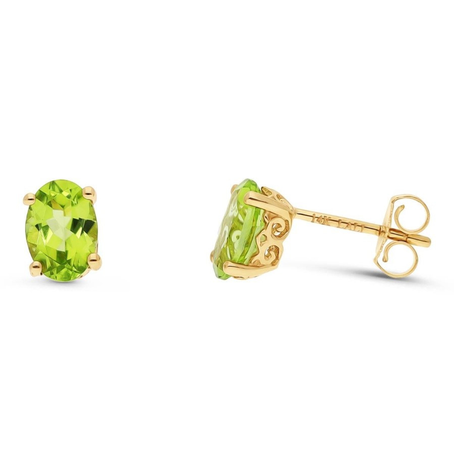 Gem Shopping Lali Jewels Peridot Stud Earrings In 14K Yellow Gold | Peridot